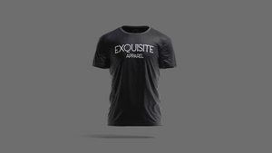 Exquisite Apparel embroidered logo's slim fit t-shirt (BLACK)