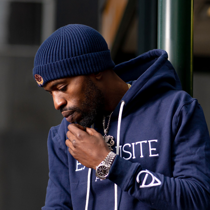 EXQUISITE APPAREL BLUE BEANIE