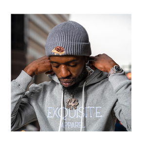 EXQUISITE APPAREL GRAY BEANIE
