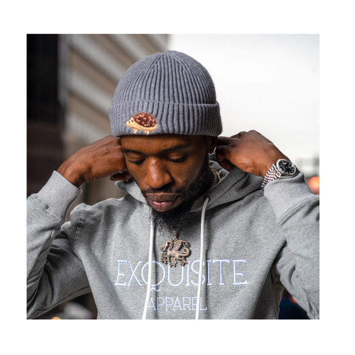 EXQUISITE APPAREL GRAY BEANIE