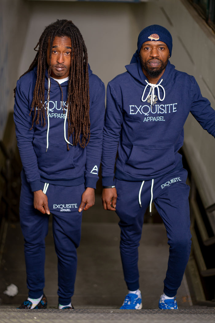 EXQUISITE APPAREL JOGGER SET BLUE