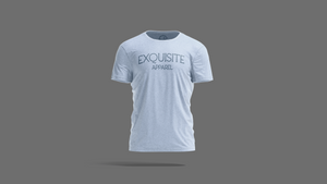 Exquisite Apparel embroidered logo's slim fit t-shirt (HOSPITALBLUE)