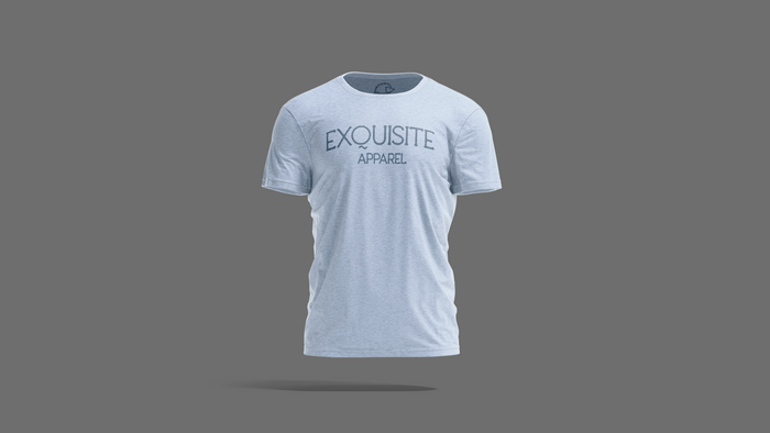 Exquisite Apparel embroidered logo's slim fit t-shirt (HOSPITALBLUE)